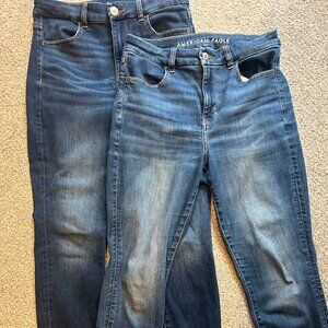 Two pack! AE Next Level High-Waisted Jegging size 6 short